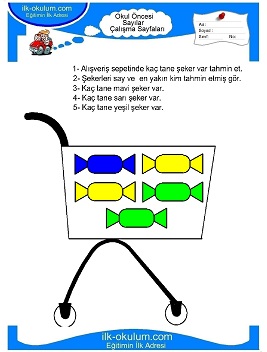 Çocuklar İçin sayı Çalışma Sayfaları 